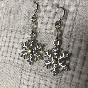 3/$10 Silver Snowflake Earrings